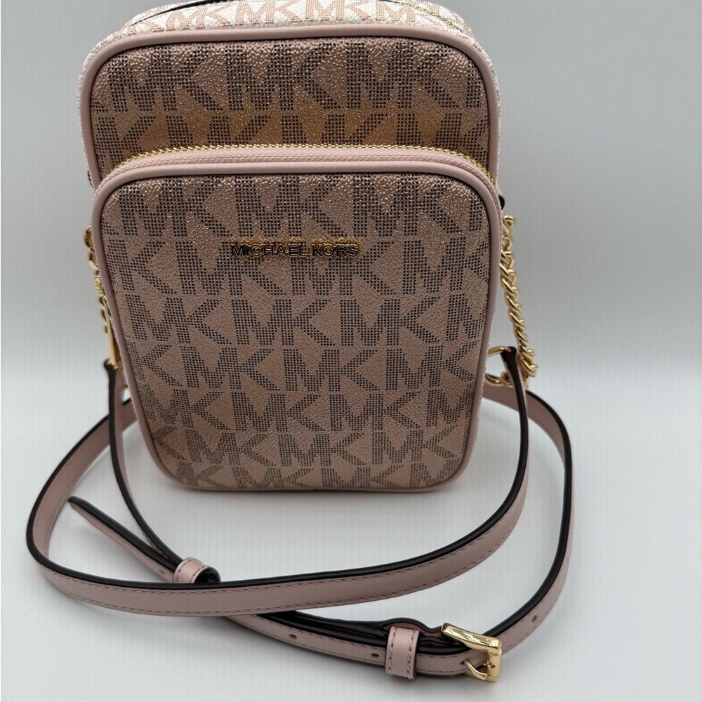 Michael Kors Rose Gold Pink Jet Set Crossbody‎ Bag